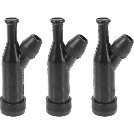 Lot de 3 raccords pour générateur à essence, capuchons de bougie d'allumage haute pression pour pompe à eau-8.3x2.2cm-Black (1/4)