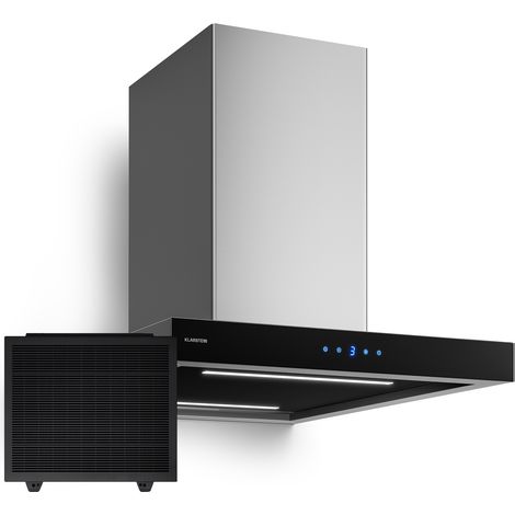 Klarstein Valeria Insel-Dunstabzugshaube – Decken-Dunstabzug 630 m³/h, Touch-Bedienfeld, LED-Beleuchtung, Boost-Modus, Umluft oder Abluft (1/5)