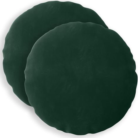 Cushion with Pillow HEERLEN 2 pcs Dark Green Velvet vidaXL (1/5)