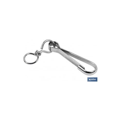 Pack de 25 mousquetons pivotants nickelés de 100 mm