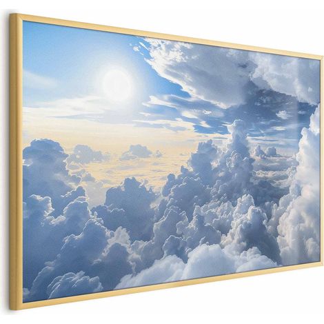 Poster – Symphonie des Lichts: Sonne und Wolken harmonieren in einem wunderschönen Himmel (1/4)