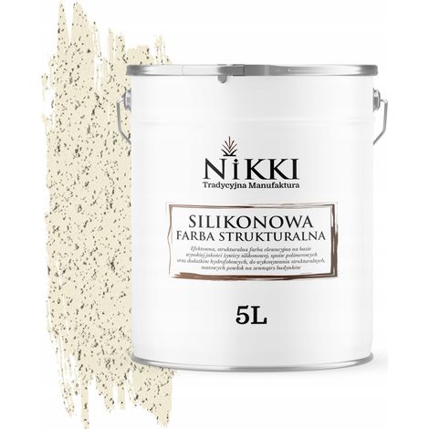 Silikon-Strukturfassadenfarbe 5L Weiß auf Gelb F641 UV (1/5)