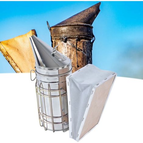 Kit de démarrage apiculture [6 outils] avec fumoir inox, serre cadre, grattoir, nourrisseur, kit professionnel pour débutants et experts
