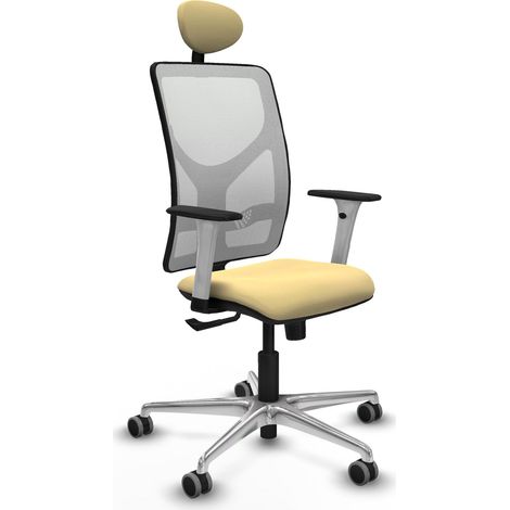 Sedia da ufficio piqueras y crespo Motilla crema alluminio (1/2)