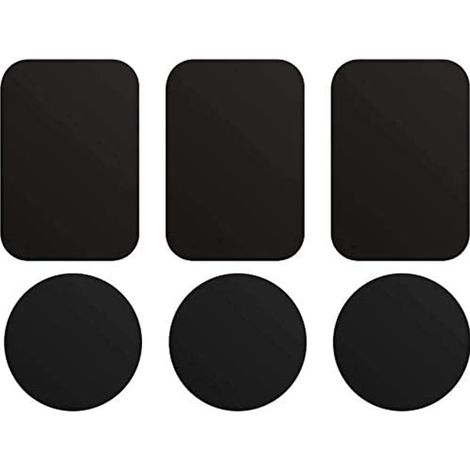 NOLUXA 6 Pièces Plaques Metalliques, Metal Plates pour Support Voiture aimanté, avec adhésif pour Support Telephone magnetique (1/5)