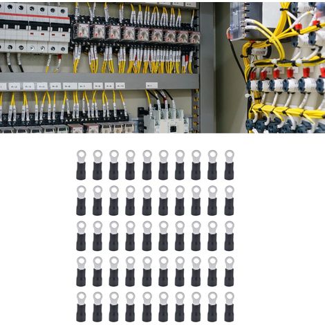 50 unités disponibles à la vente : RV3.5-4 cosse à sertir annulaire pré-isolée en cuivre AWG14-12 connecteur de fil. (1/5)
