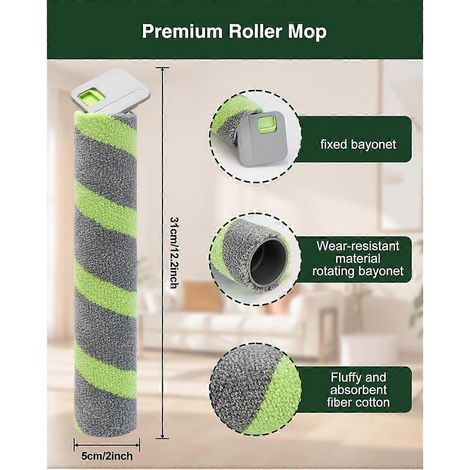 Balai à franges pour aspirateurs robots iRobot Roomba Max 705 Combo/Max 706 Combo, balai à franges en microfibre lavable (lot de 2) (1/4)