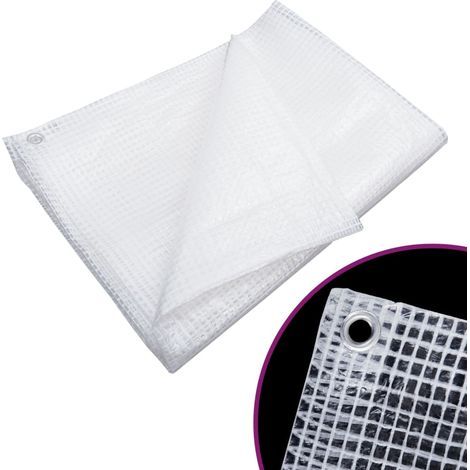 Bâche Leno 140 g/m² 3 x 3 m Blanche (1/5)