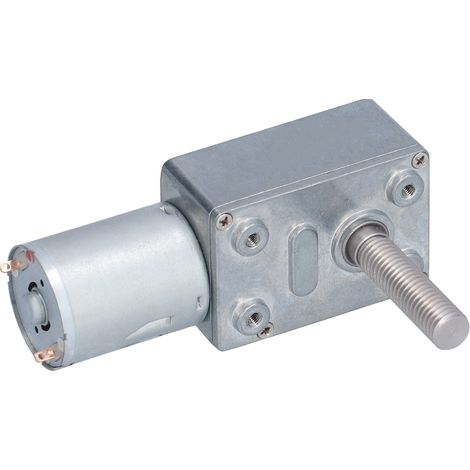 JGY370 Turbinenmotor mit Gewindewelle, M8-Schraube, niedrige Drehzahl, selbsthemmend, Wellenlänge 33 mm, DC 24 V (90 U/min) (1/5)