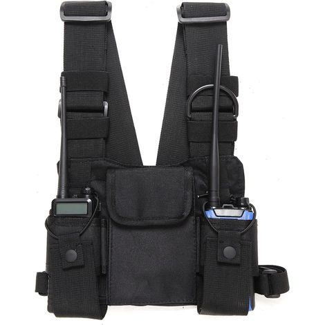 Holster Radio, Sac de Poitrine Utilitaire Universel pour Talkie-walkie Sacs de Harnais de Poche de Poitrine pour Talkie-Walkie pour Les Entraînements, Le Cyclisme, la Randonnée