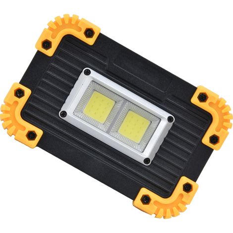 Mini projecteur LED COB, projecteur d'urgence, chargement USB, double lampe carrée pour camping, tente et travaux extérieurs. (1/5)