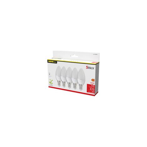 NOVA LAMPADINA LED OLIVA E14 4,9W 3000K 5 PZ