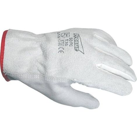 10 Gant Paume Fleur Dos Croute Serrage Elastique Taille 11