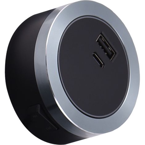 Adaptateur de rail électrique SP5 avec prise USB et port Type C, convertisseur pour rail d'éclairage (1/5)