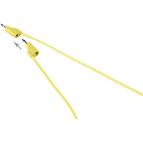 VOLTCRAFT MSB-200 Messleitung Lamellenstecker 2 mm Lamellenstecker 2 mm 0.90 m Gelb 1 St. (1/5)