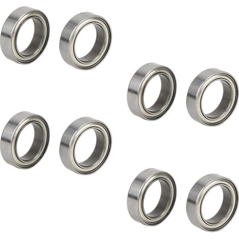 8 pièces roulements à billes 10x15x4mm pour HPI WR8 B021 ST/MT, pièces détachées et accessoires voiture RC argent B030 (1/5)