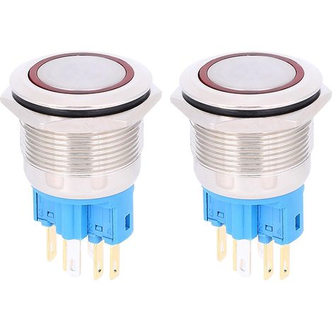 Interrupteur à bouton de réinitialisation à 6 broches, alimentation CC 3-6 V, indice de protection IP65 (1/5)