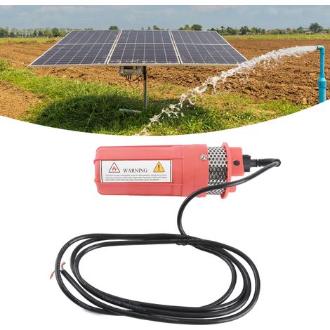 Pompe submersible pour puits profond 80W 24V Pompe d'irrigation solaire avec débit 6.5L/min pour jardin, bassin et élevage (1/4)