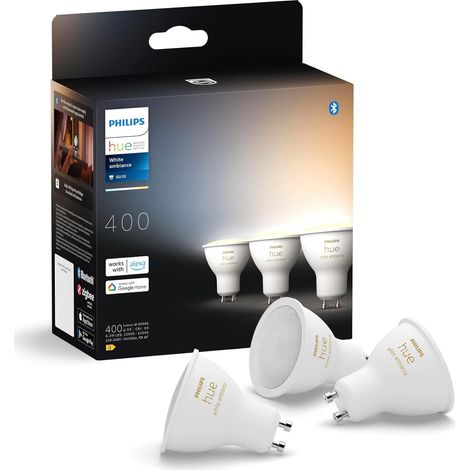 Ampoule LED connecté Pack de 3, culot GU10, 400 lumens, Compatible Bluetooth, fonctionne avec Assistant et HomeKit (1/5)