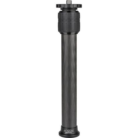 Andoer ER252C 25 mm Rohrdurchmesser Stativverlängerung aus Kohlefaser, 2-teiliges Mittelsäulen-Verlängerungsrohr