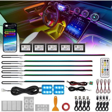 Auto LED Innenbeleuchtung 18in1 RGB Ambientebeleuchtung APP-Steuerung Acryl Faseroptik (1/5)