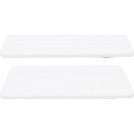 Set di 2 sottobicchieri in terra diatomacea, assorbenti, ad asciugatura rapida e scanalati, con portasapone e piedini antiscivolo, per bagno e cucina, colore bianco. (1/5)