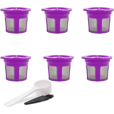 Lot de 6 filtres à café rechargeables pour machines Keurig 2.0 série K, filtre réutilisable en acier inoxydable (1/5)