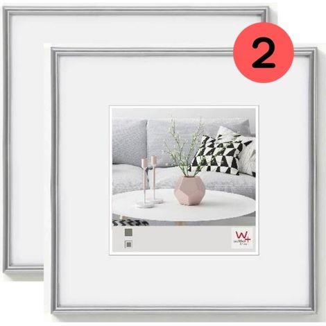 Cadre Photo Argent 30 x 30 cm Double Pack, Cadre en Plastique Galeria KS330HD (1/5)