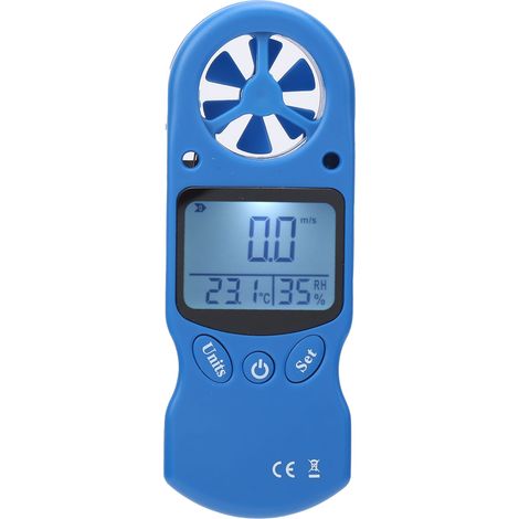 Mini anémomètre numérique portable, mesure de la vitesse du vent (0 à 30 m/s), testeur de température (1/5)