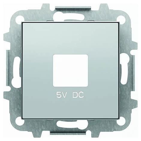 Cover per doppio caricatore USB argento Niessen Sky 8585 PT