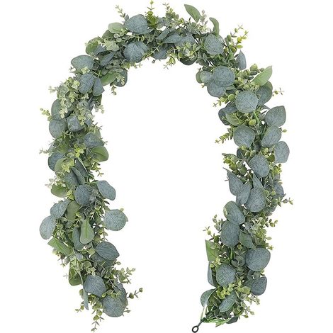 Guirlande En Feuillage Artificiel - 170 cm - En Plastique Vert - Pour Décoration Intérieure Extérieure Mariage Fête Maison - 1 Pièce (1/5)