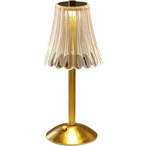 Wireless LED Table Lamp, Dimmable Touch LED Bedside Lamp, 3 Colour Crystal Lamp with USB Charging Ports (USB-A+C), Table Lamp for Bedroom, Living Room, Restaurant, Hotel [Energy Class F] (1/4)