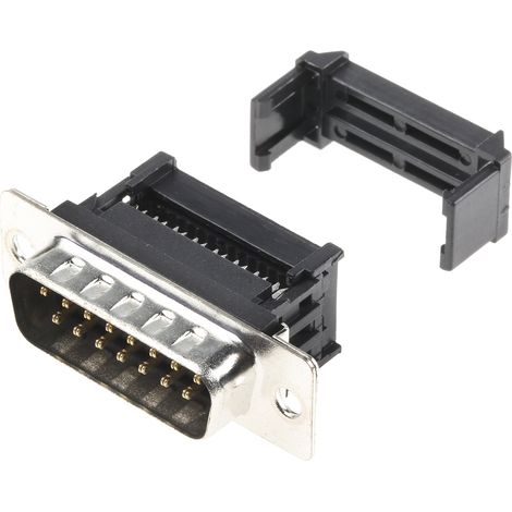 Connecteur Sub-D RS PRO 15 voies Mâle Montage sur câble Droit ( Prix pour 1 ) (1/2)