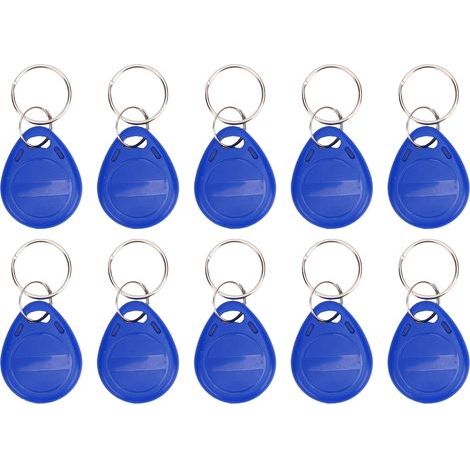 Étiquettes de clé de carte IC adaptées à la puce 1386 1326 H10301 T5577, réinscriptible, sans contact, UID vierge, porte-clés, contrôle d'accès, 10 pièces. (1/5)