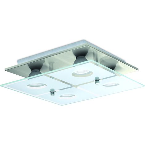 Lampe de plafond Cabo-Sd Nickel carré S - 75341