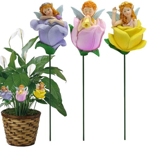 Gartenstäbe 3 teilige Miniatur Dekorationen Feendekorationen