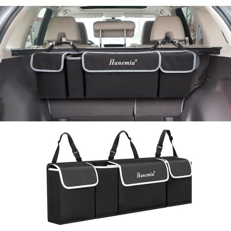 Organisateur et rangement pour voiture, organisateur de suspension pour siège arrière pour SUV, camionnette, monospace, étanche, rangement pliable avec 4 poches, accessoires intérieurs de voiture (noi (1/5)