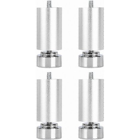 Pieds métalliques robustes et réglables, filetage M10, compatibles avec les supports de meubles - argent 20 cm (1/5)