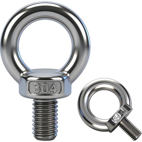 5 pièces Vis à œillet M3 en Acier Inoxydable A2 V2A 304,Vis à Anneau,Boulons à Œillet Rond pour Fixation,Suspension,Pots de Fleurs,Dispositifs de Levage (1/5)