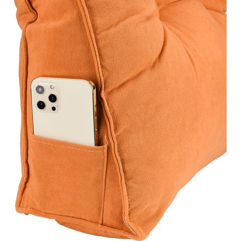 Coussin triangulaire pour tête de lit, grand dossier et coussin lombaire, emballage Tatami Soft (1/5)