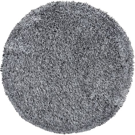 Shaggy Rug CIDE Black/ White ø 140 cm (1/5)