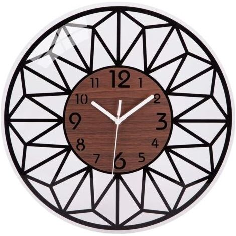 Horloge Murale Bois Acrylique 30cm Horloge Murale Silencieuse sans Tic-Tac Salon Chambre Cuisine Bureau Grande Pendule Murale (1/5)