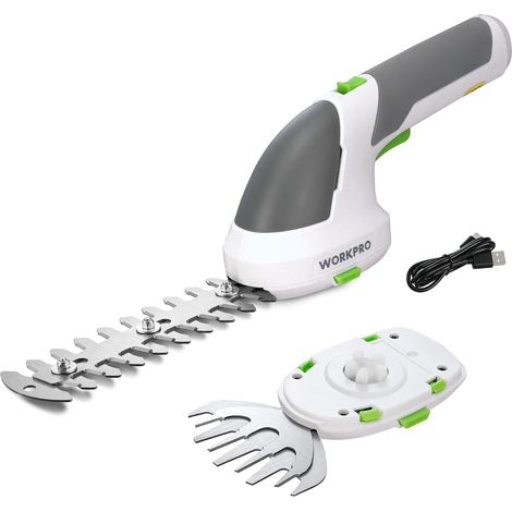 1 Cisaille Sculpte-Haie et Taille-Herbes, 2 Lames Interchangeables, Batterie 7,2V 2000mAh, Pour Jardin Et Pelouse (1/5)