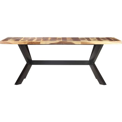 Maison Exclusive - Esstisch 200x100x75 cm Massivholz Honigfarben (1/5)