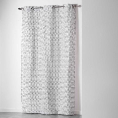 Rideau a oeillets 140 x 240 cm Optic Blanc