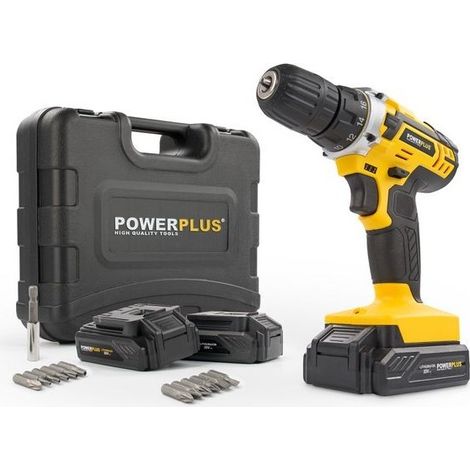 Perceuse visseuse 20v 3 batteries lithium powx00501 powerplus (1/5)
