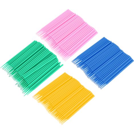 400 bâtonnets jetables en coton pour nettoyage des cils, micro-brosse en coton, embouts légers pour cils (1/5)