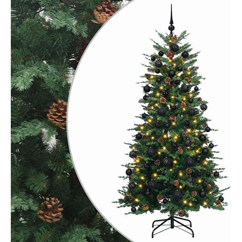 vidaXL Albero di Natale artificiale con palline 180 cm 300 LED (1/5)