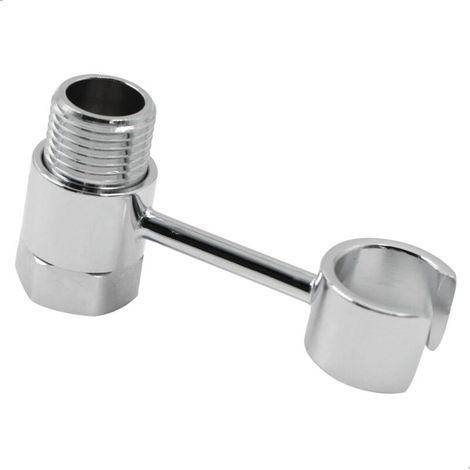 Support de pomme de douche 20 mm Écrou de raccordement Porte universelle réglable à 360° Fixation murale pour salle de bain WC à pulvérisation Remplaçable manuellement sans perçage (1/5)