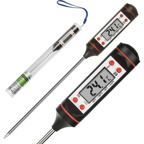 Thermomètre / sonde pour aliments, GreenBlue, longueur de sonde 15 cm, plage de température -50 degrés C à +300 degrés C., préci (1/5)
